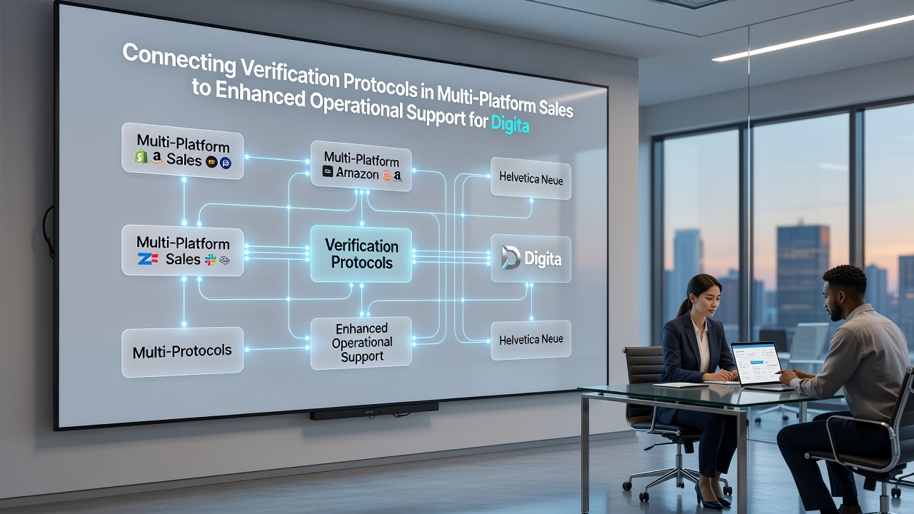Digital vendor dashboard showing connected verification and operational metrics