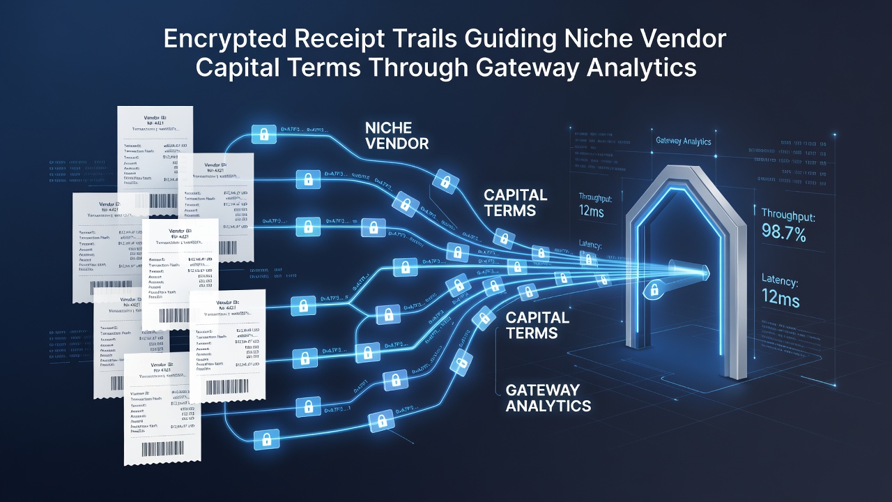 Analytics interface displaying encrypted receipt patterns used to customize capital terms for regional vendors