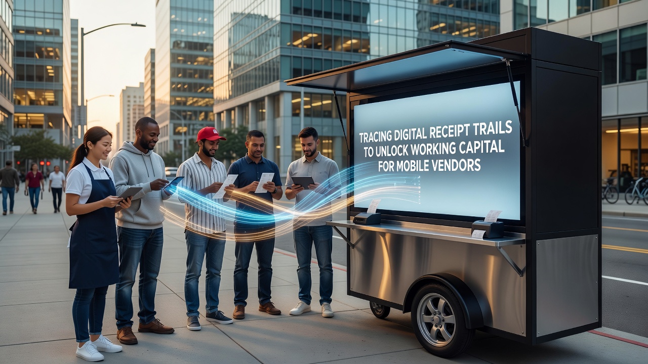 Digital receipt dashboard displaying transaction history for vendor financing review